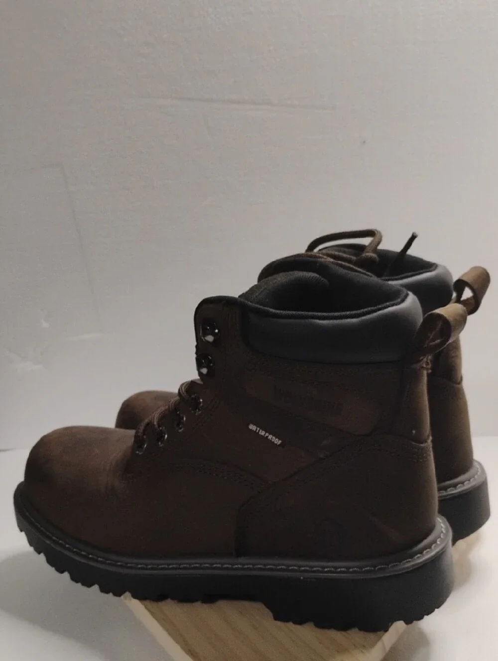 Wolverine Brown Lace-Up Work Boots